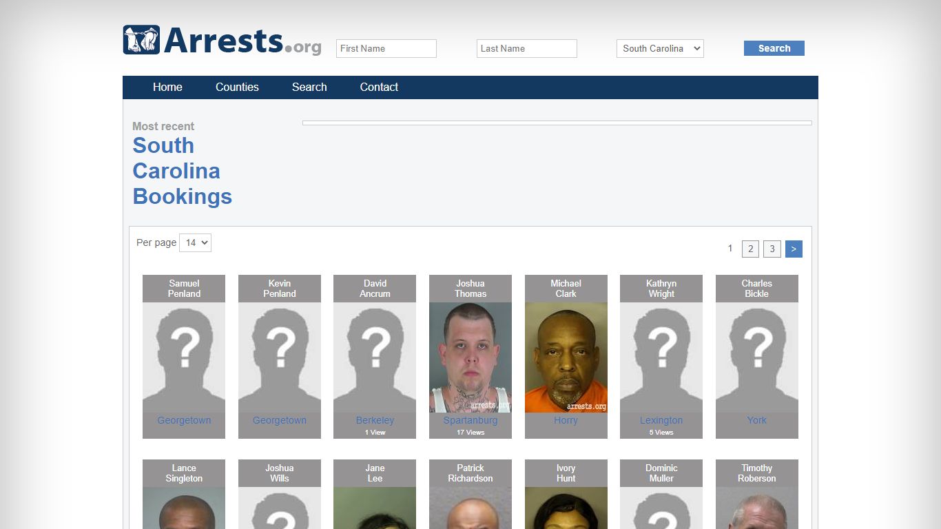 South Carolina Arrests and Inmate Search